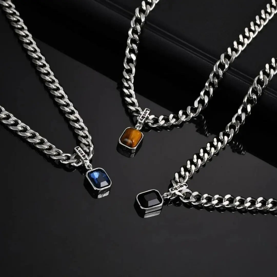 Onyx Gemstone Men's Necklace