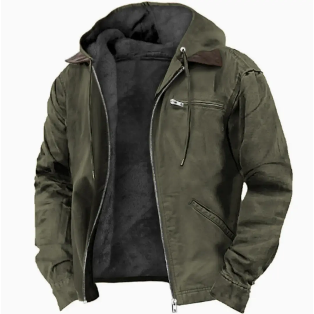 Men's Durable Woven Hooded Outdoor Jacket