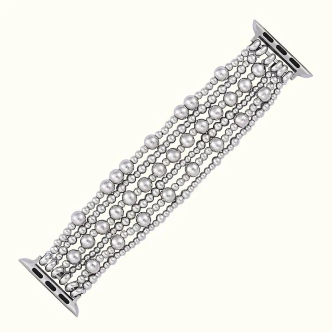 Platinum Demure Stretch Watch Band