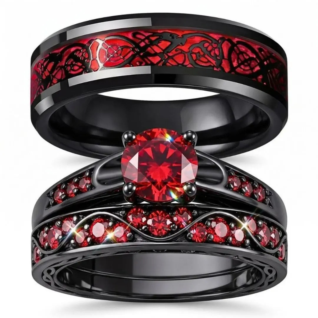 Red Beauty Rings - Couple Choice