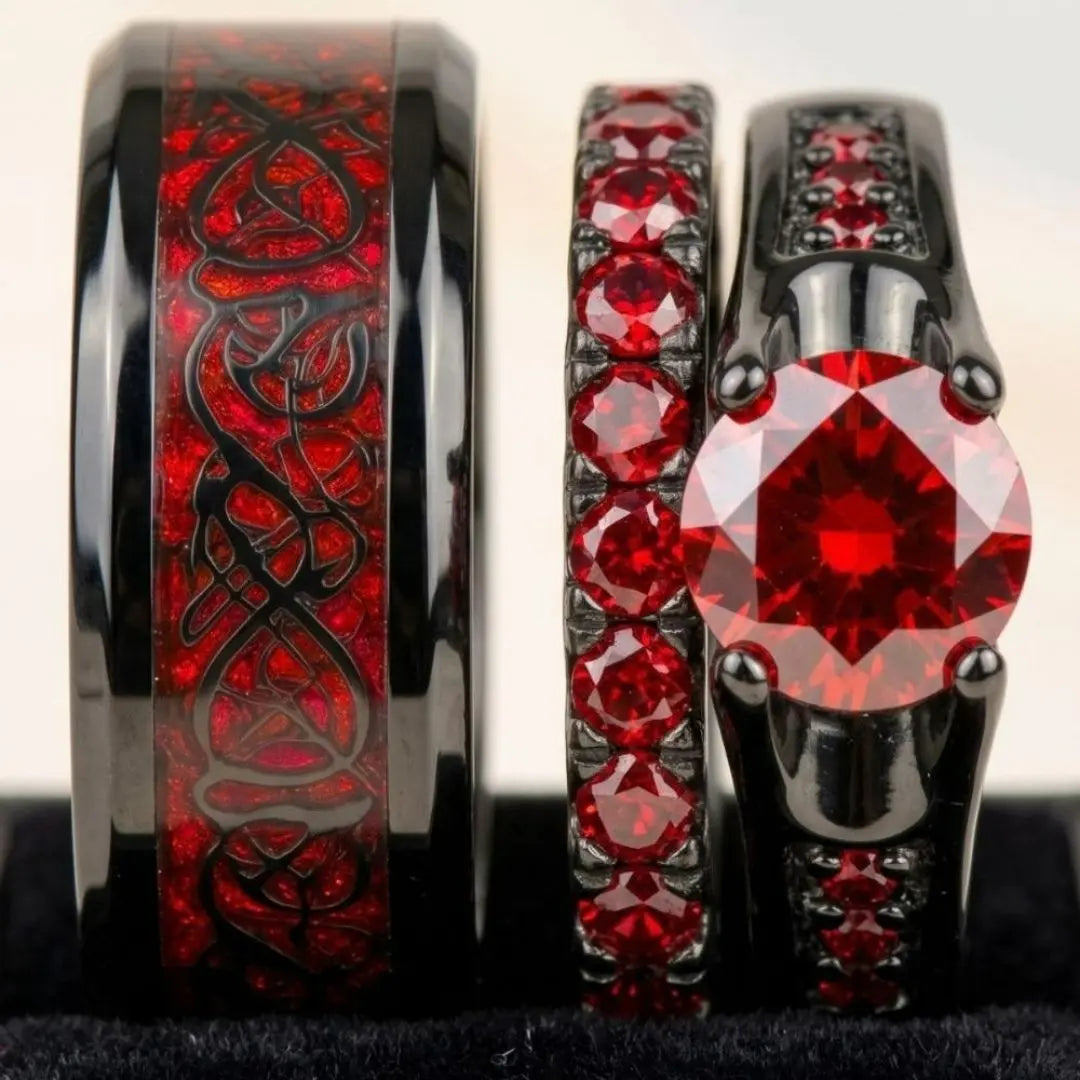 Red Beauty Rings - Couple Choice