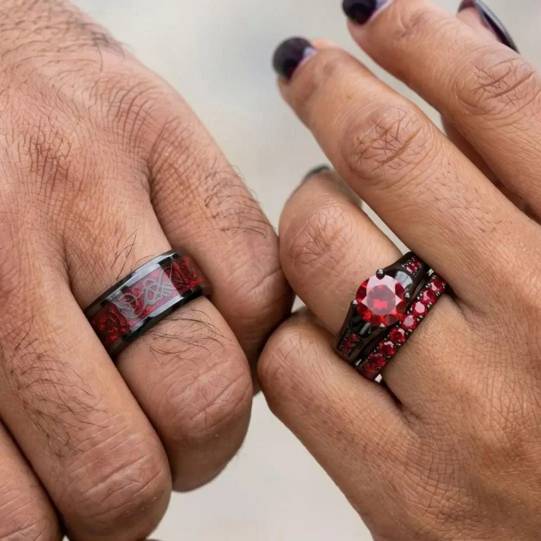 Red Beauty Rings - Couple Choice