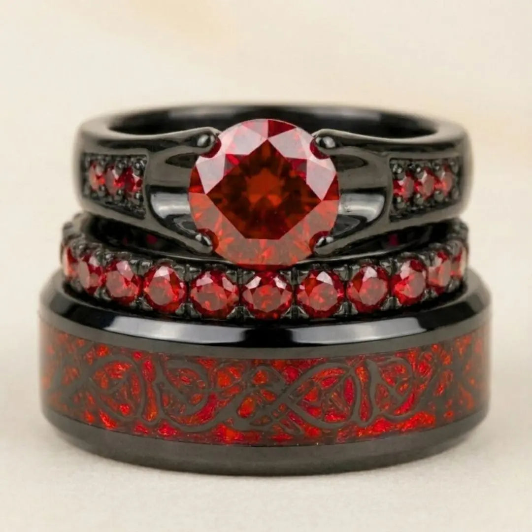 Red Beauty Rings - Couple Choice