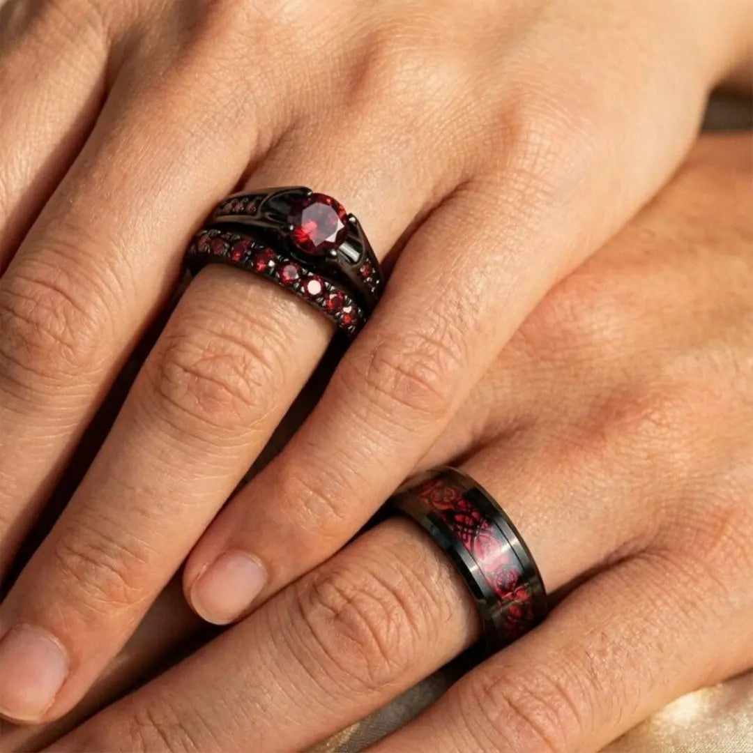 Red Beauty Rings - Couple Choice