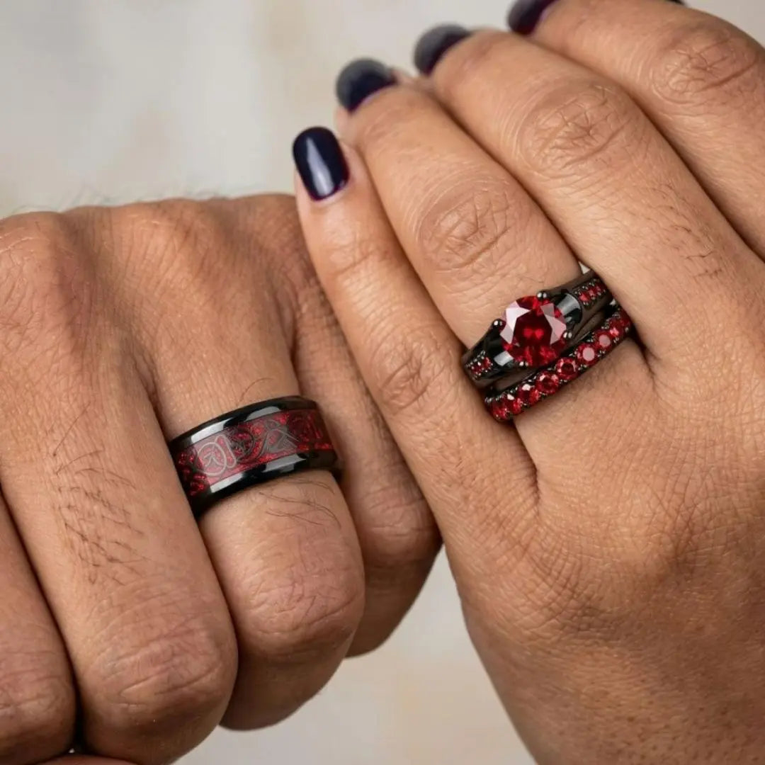 Red Beauty Rings - Couple Choice
