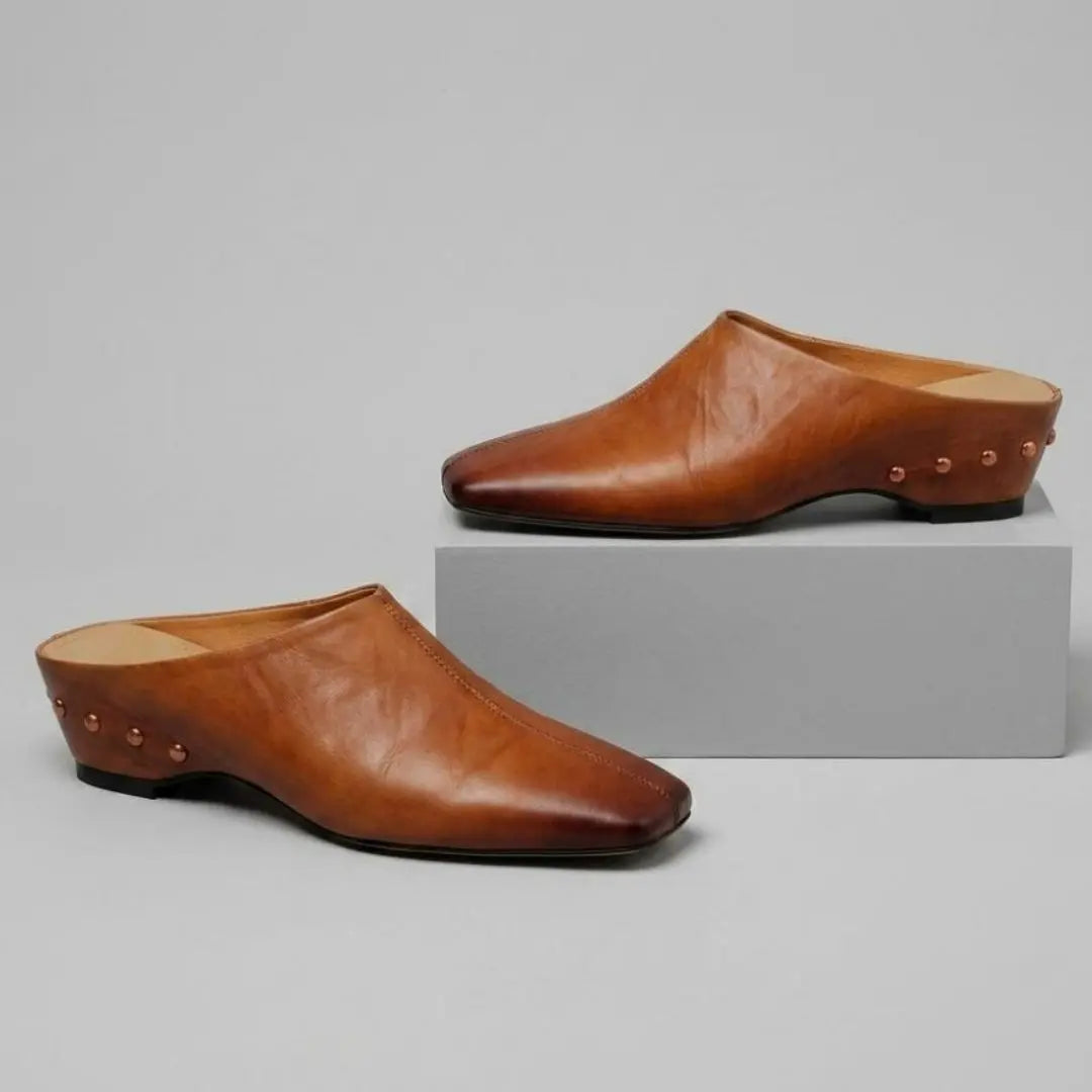 Reese Women's Square Toe Leather Mule