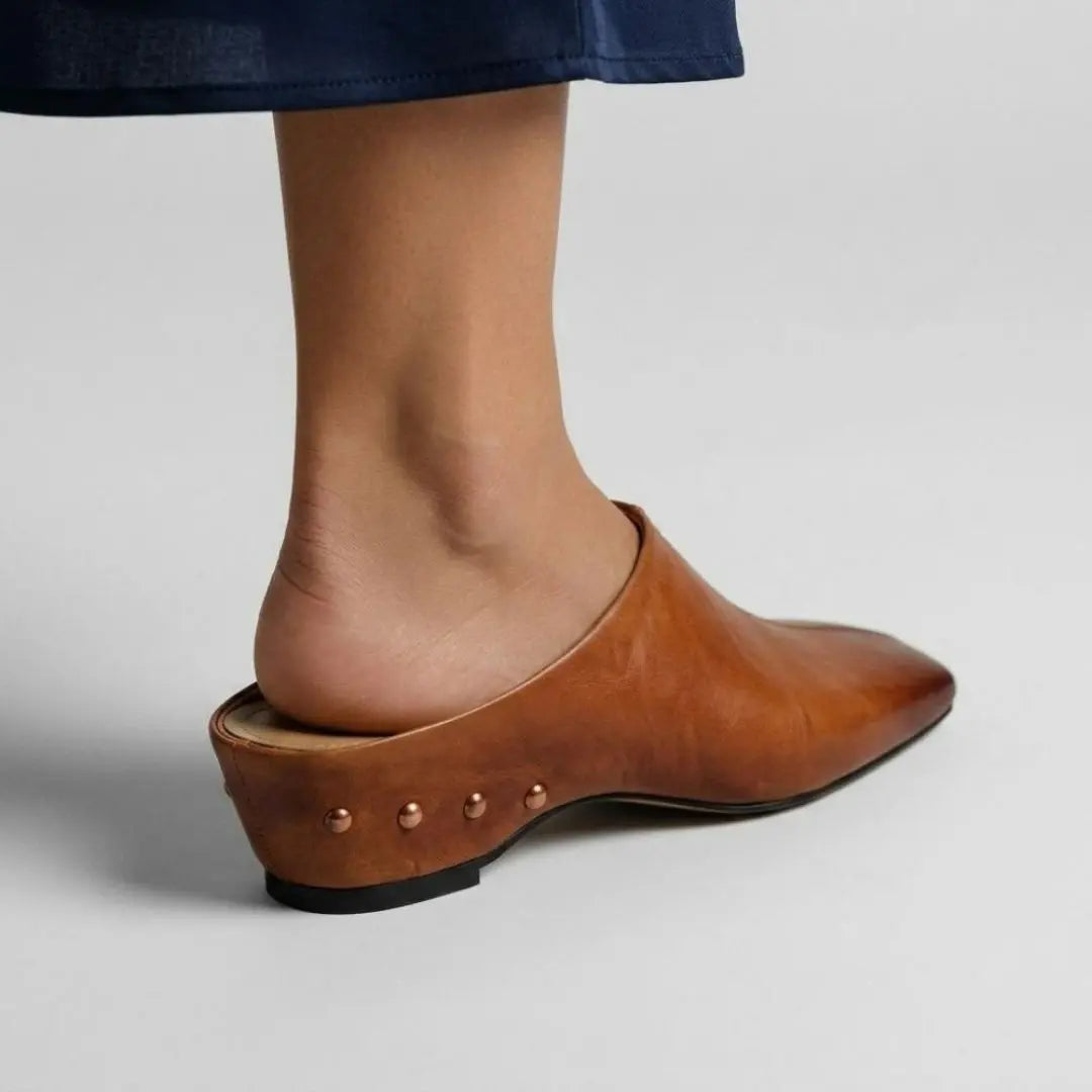 Reese Women's Square Toe Leather Mule