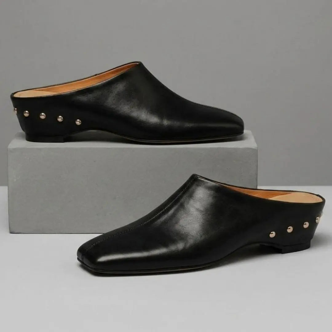 Reese Women's Square Toe Leather Mule