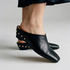 Reese Women's Square Toe Leather Mule
