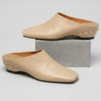 Reese Women's Square Toe Leather Mule