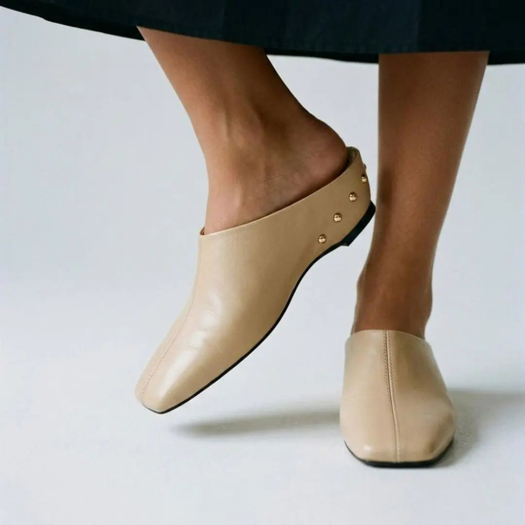 Reese Women's Square Toe Leather Mule