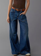 Women's Relaxed Fit Wide Leg Denim Jeans