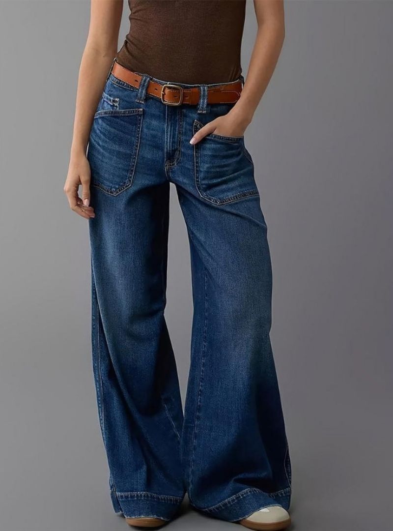 Women's Relaxed Fit Wide Leg Denim Jeans