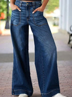 Women's Relaxed Fit Wide Leg Denim Jeans