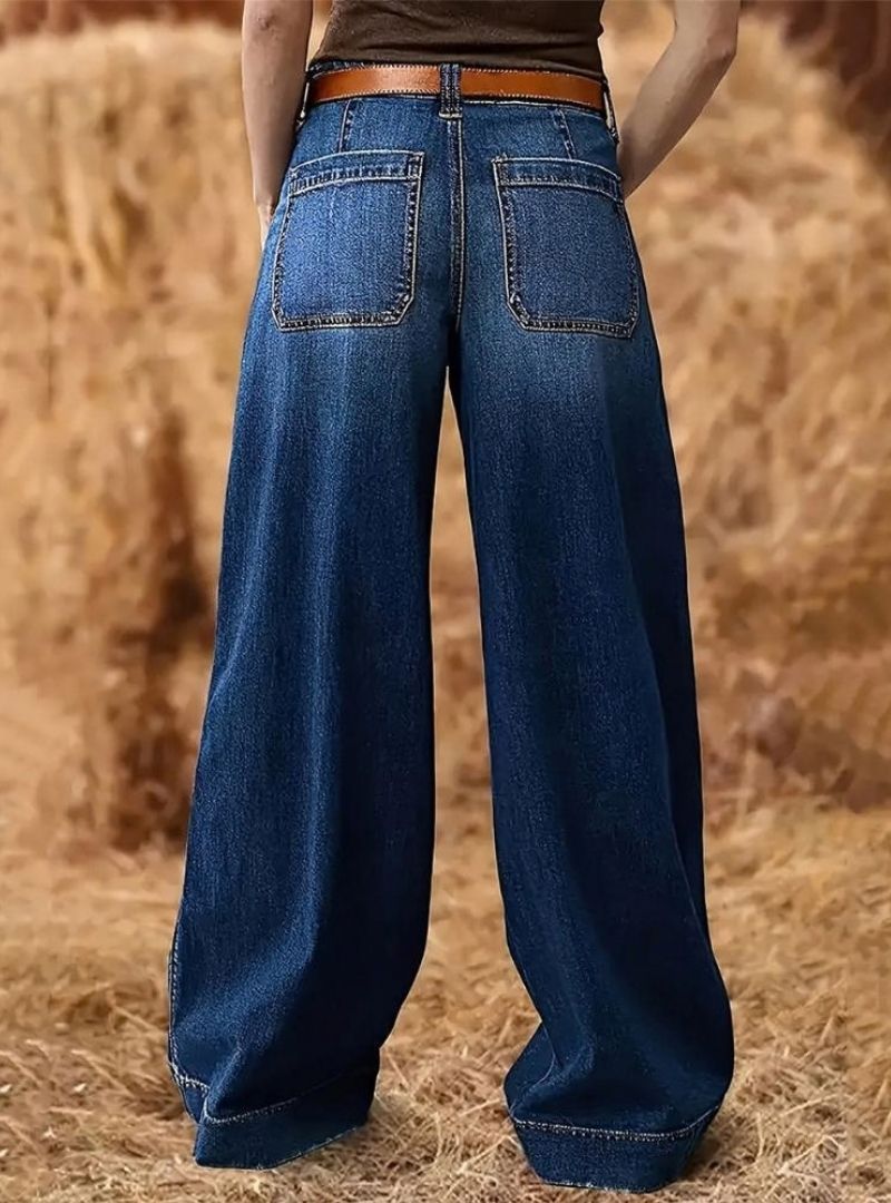 Women's Relaxed Fit Wide Leg Denim Jeans