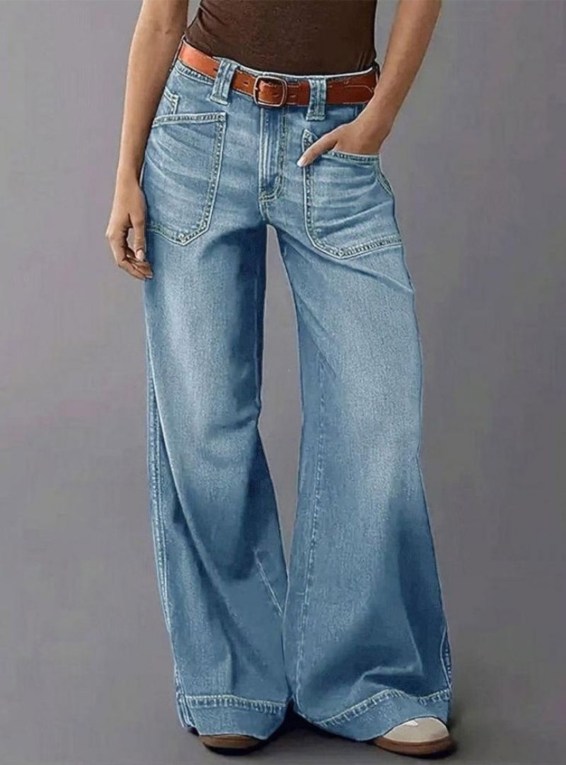 Women's Relaxed Fit Wide Leg Denim Jeans