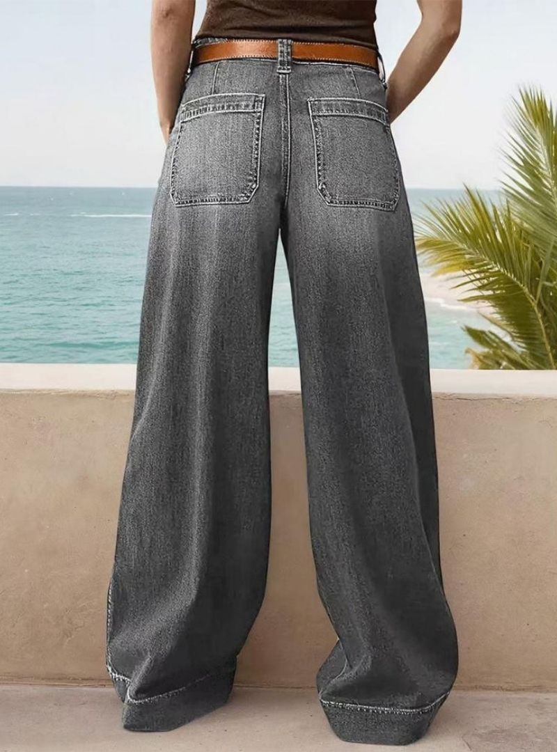 Women's Relaxed Fit Wide Leg Denim Jeans
