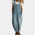 Samara - Women's Vintage Soft Denim-Look Overalls