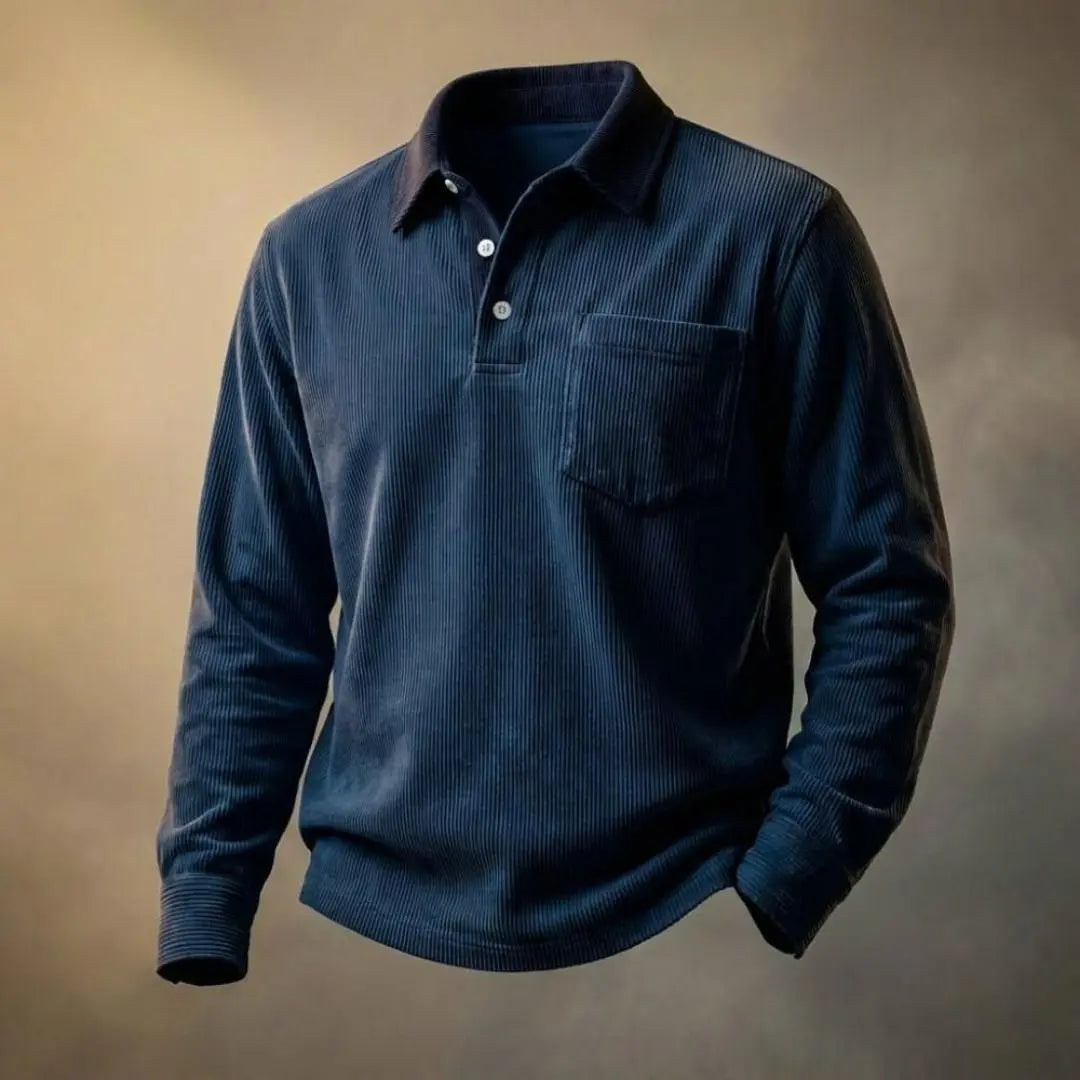 Scott Corduroy Men's Long Sleeve Polo
