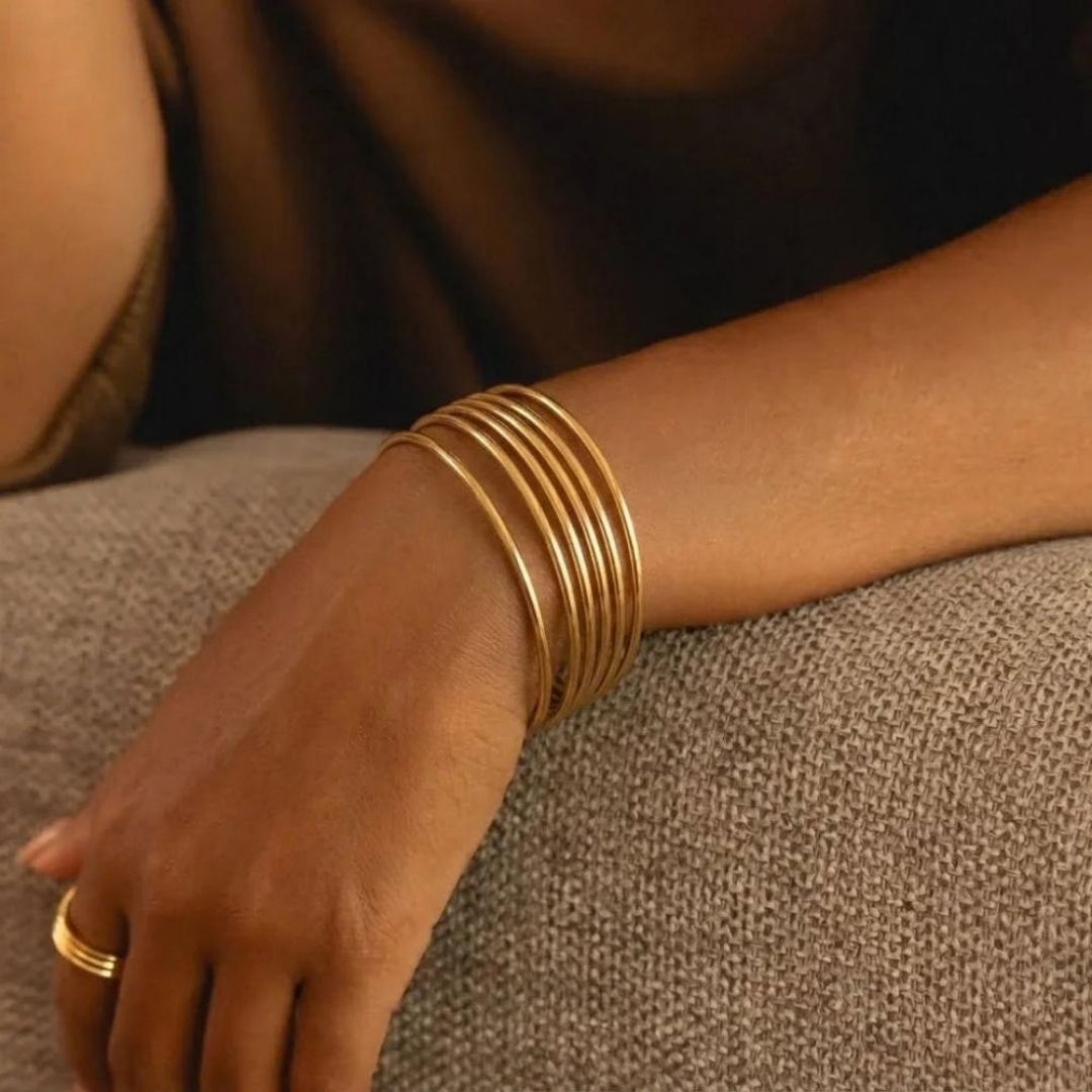 Avaria Shannon Gold Women's Bangle Set