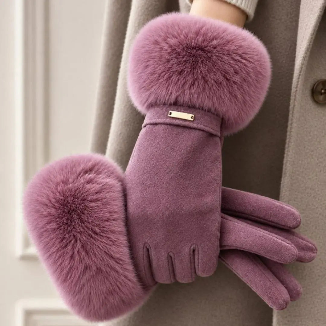 Siberian Aurora Women's Fur Gloves
