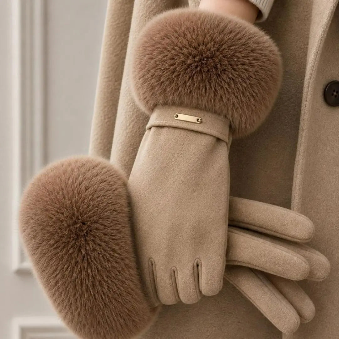 Siberian Aurora Women's Fur Gloves