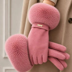 Siberian Aurora Women's Fur Gloves