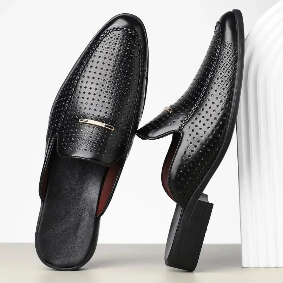 Stefano Men's Genuine Leather Mules