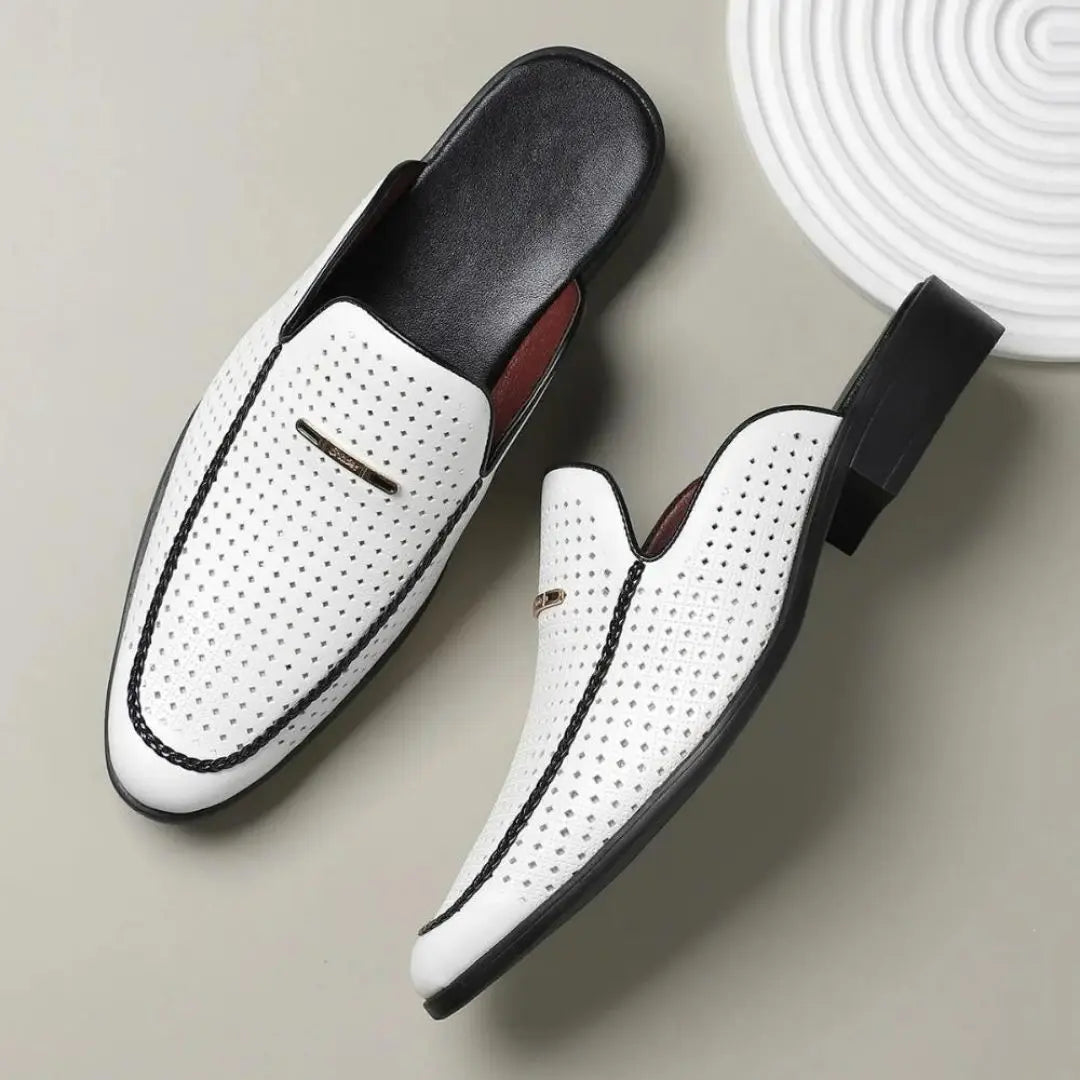 Stefano Men's Genuine Leather Mules