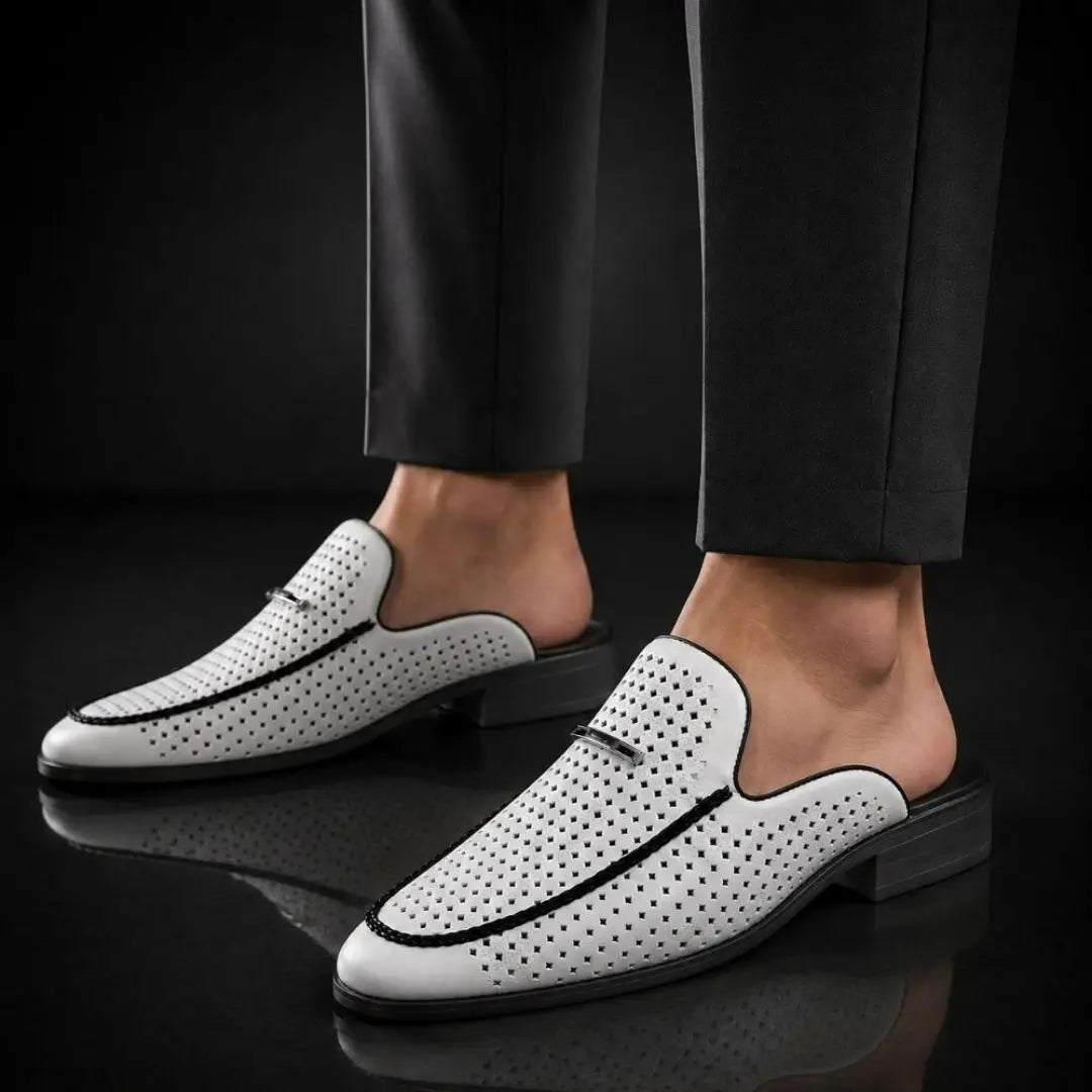 Stefano Men's Genuine Leather Mules