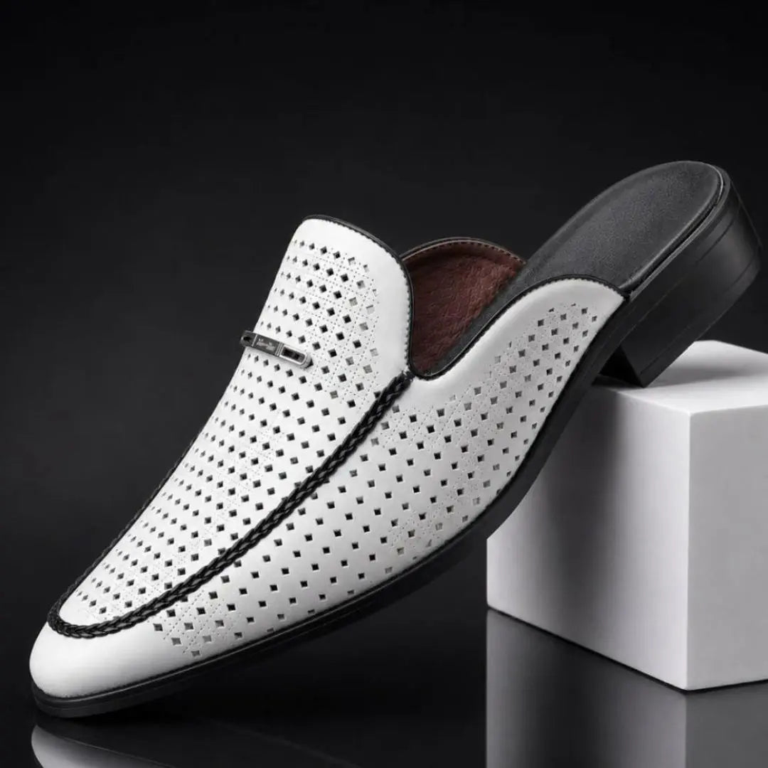 Stefano Men's Genuine Leather Mules