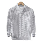 Men's Verona Cable Knit Half-Zip Sweater