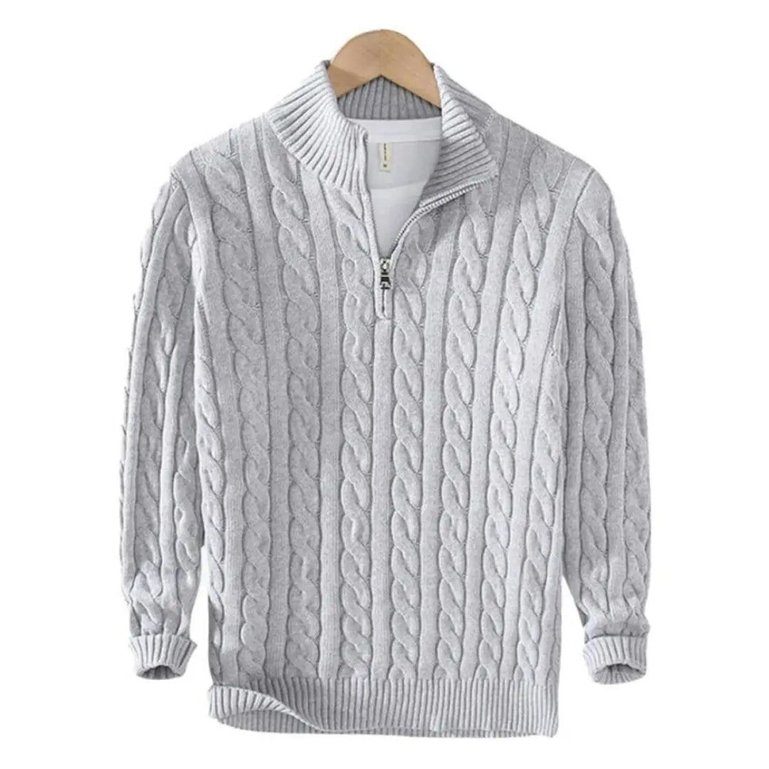 Men's Verona Cable Knit Half-Zip Sweater