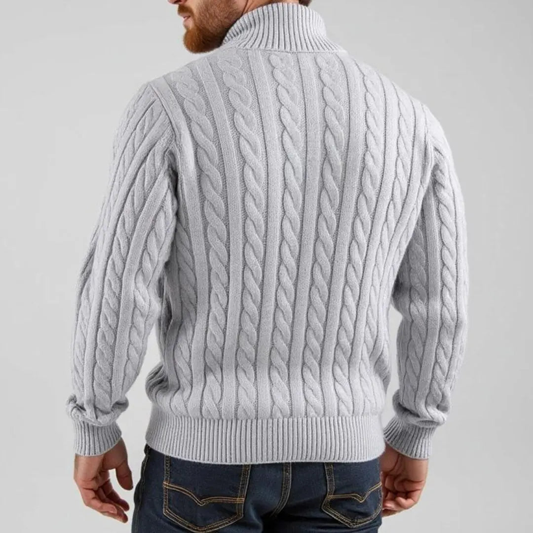 Men's Verona Cable Knit Half-Zip Sweater