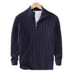 Men's Verona Cable Knit Half-Zip Sweater