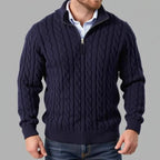 Men's Verona Cable Knit Half-Zip Sweater