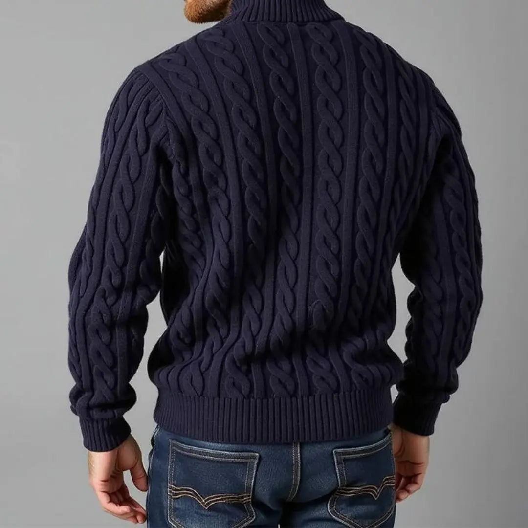 Men's Verona Cable Knit Half-Zip Sweater