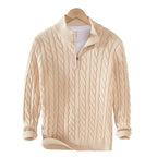 Men's Verona Cable Knit Half-Zip Sweater