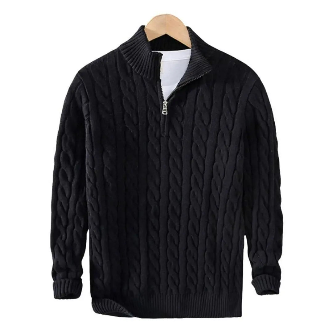 Men's Verona Cable Knit Half-Zip Sweater