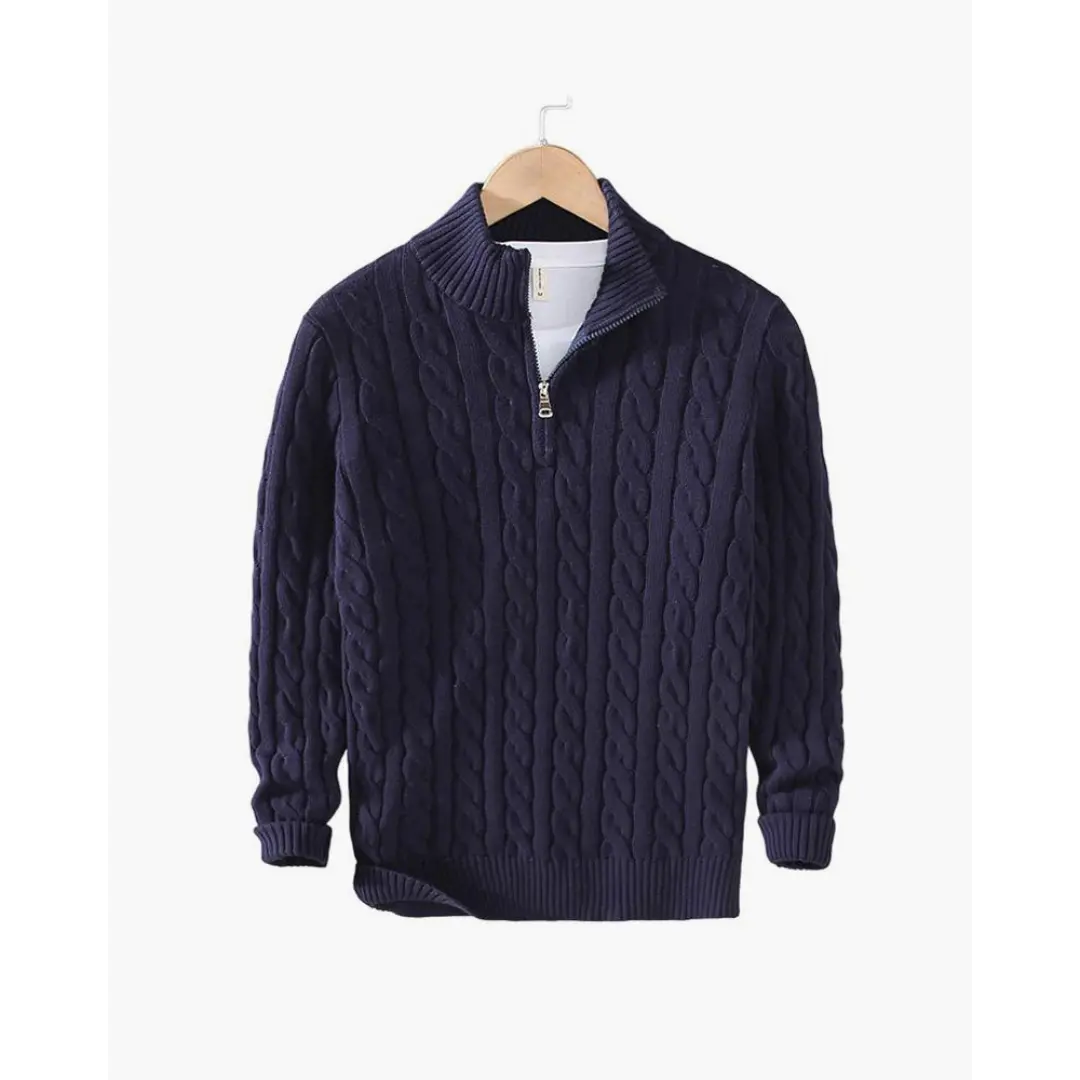 Men's Taebaek Zipped Cable Sweater