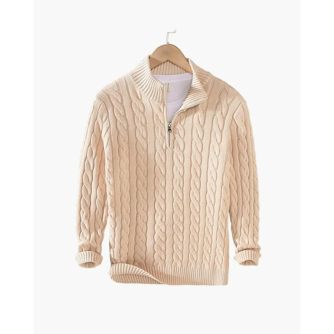 Men's Taebaek Zipped Cable Sweater