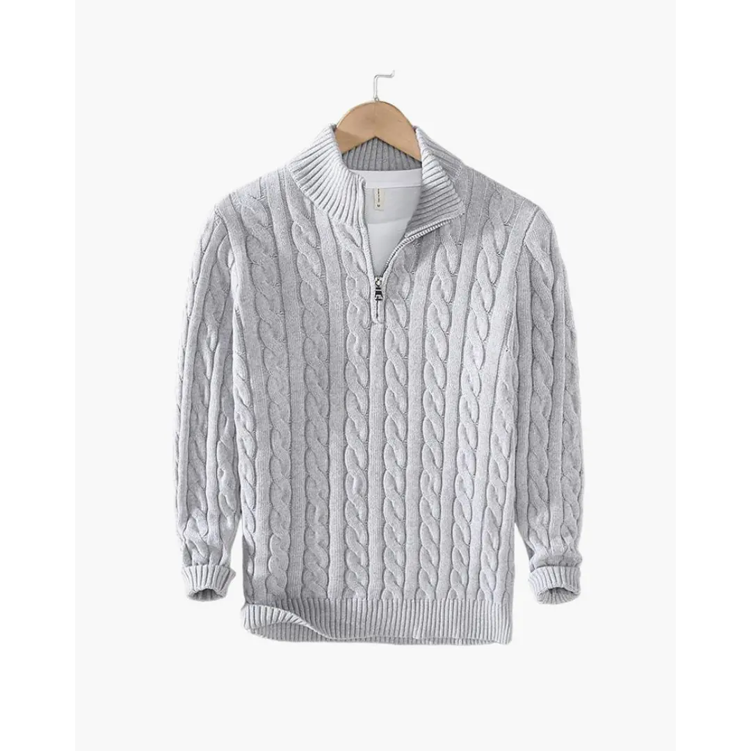 Men's Taebaek Zipped Cable Sweater