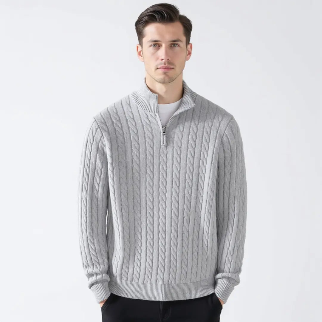 Men's Taebaek Zipped Cable Sweater