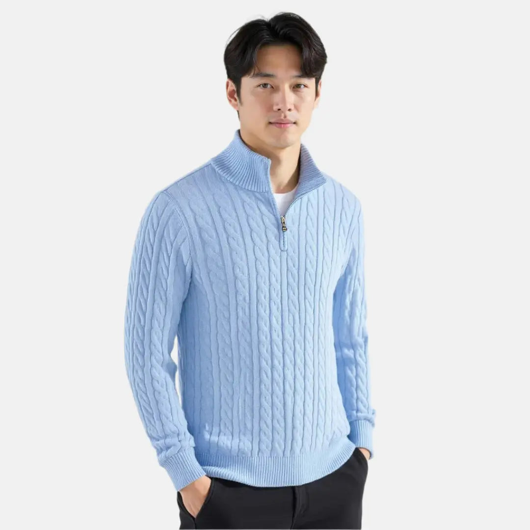 Men's Taebaek Zipped Cable Sweater