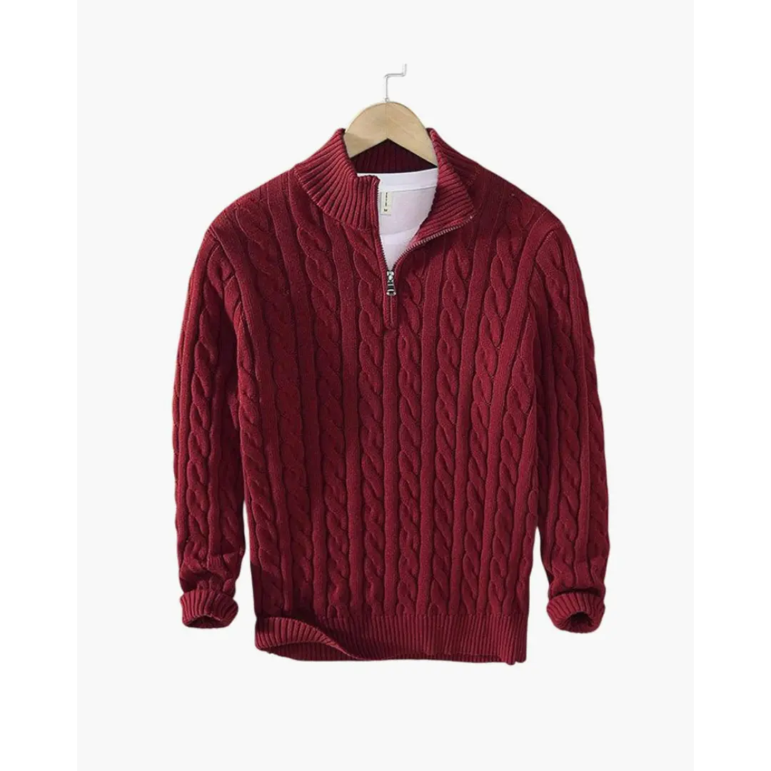 Men's Taebaek Zipped Cable Sweater