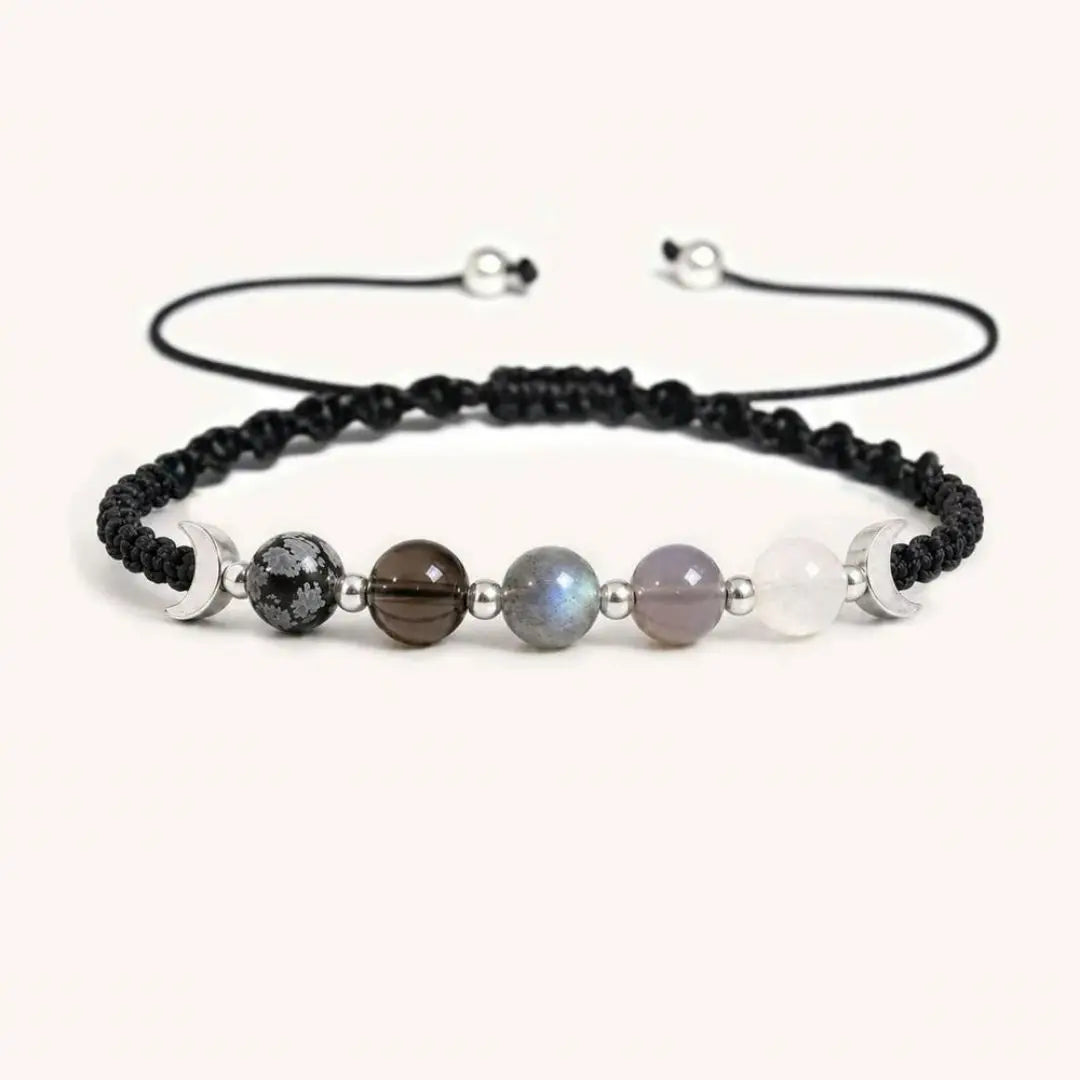 This Too Shall Pass Moon Phases Crystal Bracelet - Coco Jewelry