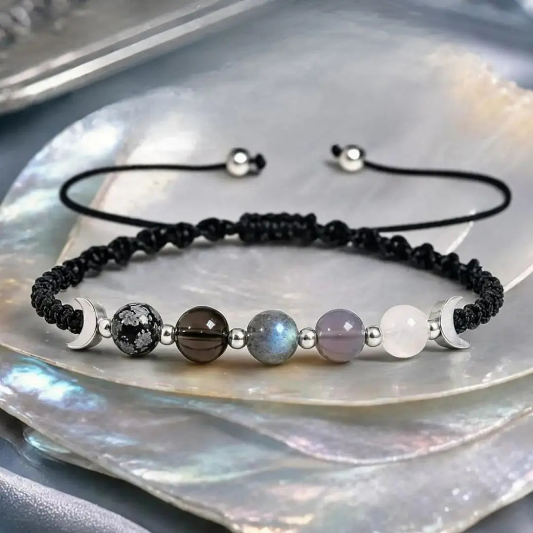 This Too Shall Pass Moon Phases Crystal Bracelet - Coco Jewelry