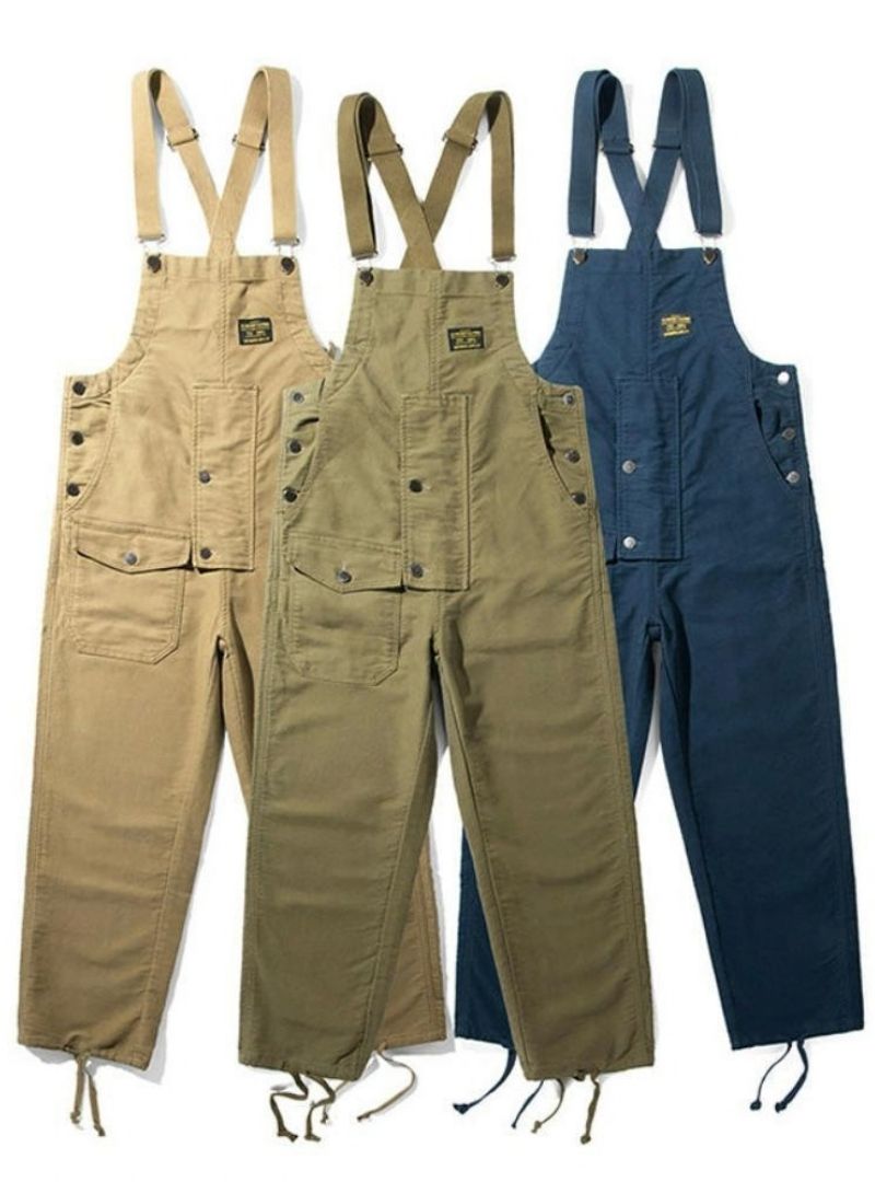 Unisex Moleskin Overalls with Cinch Cord
