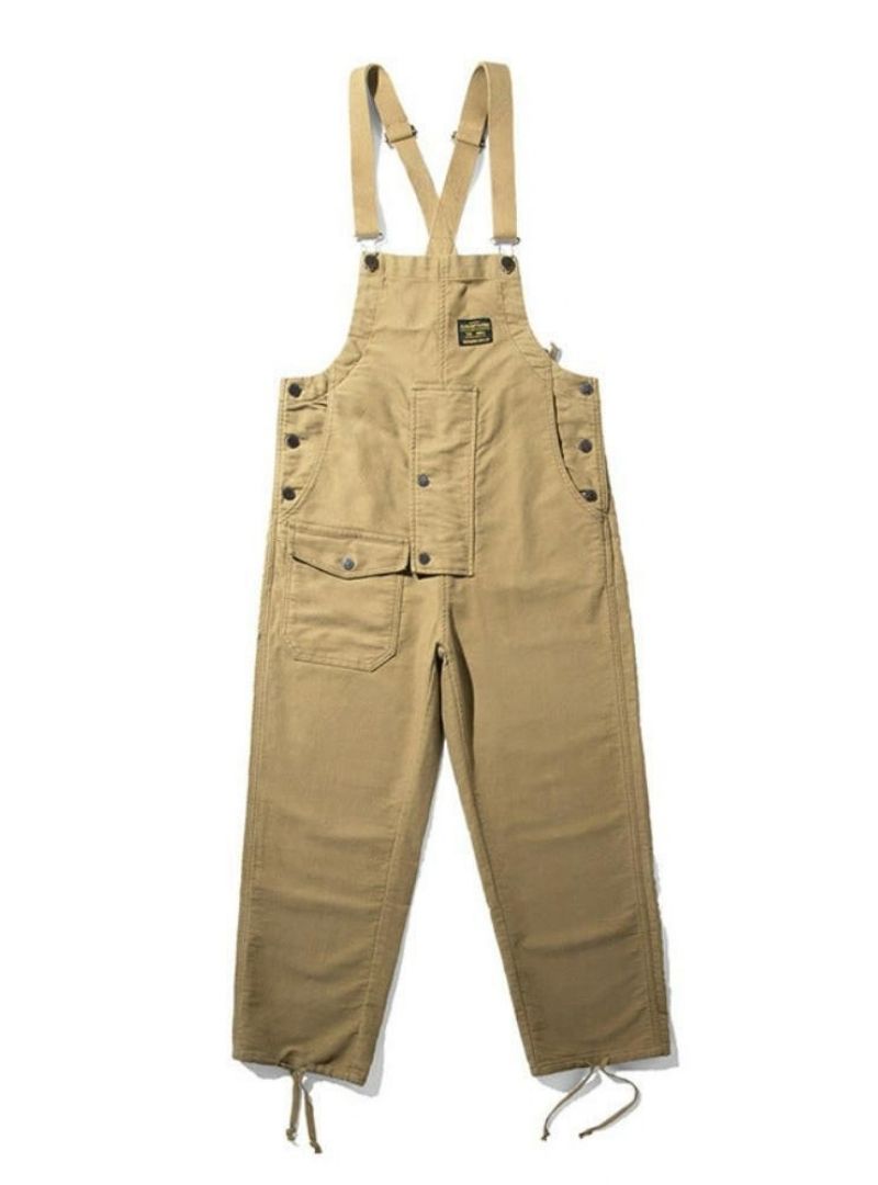 Unisex Moleskin Overalls with Cinch Cord