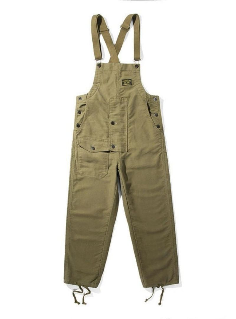 Unisex Moleskin Overalls with Cinch Cord